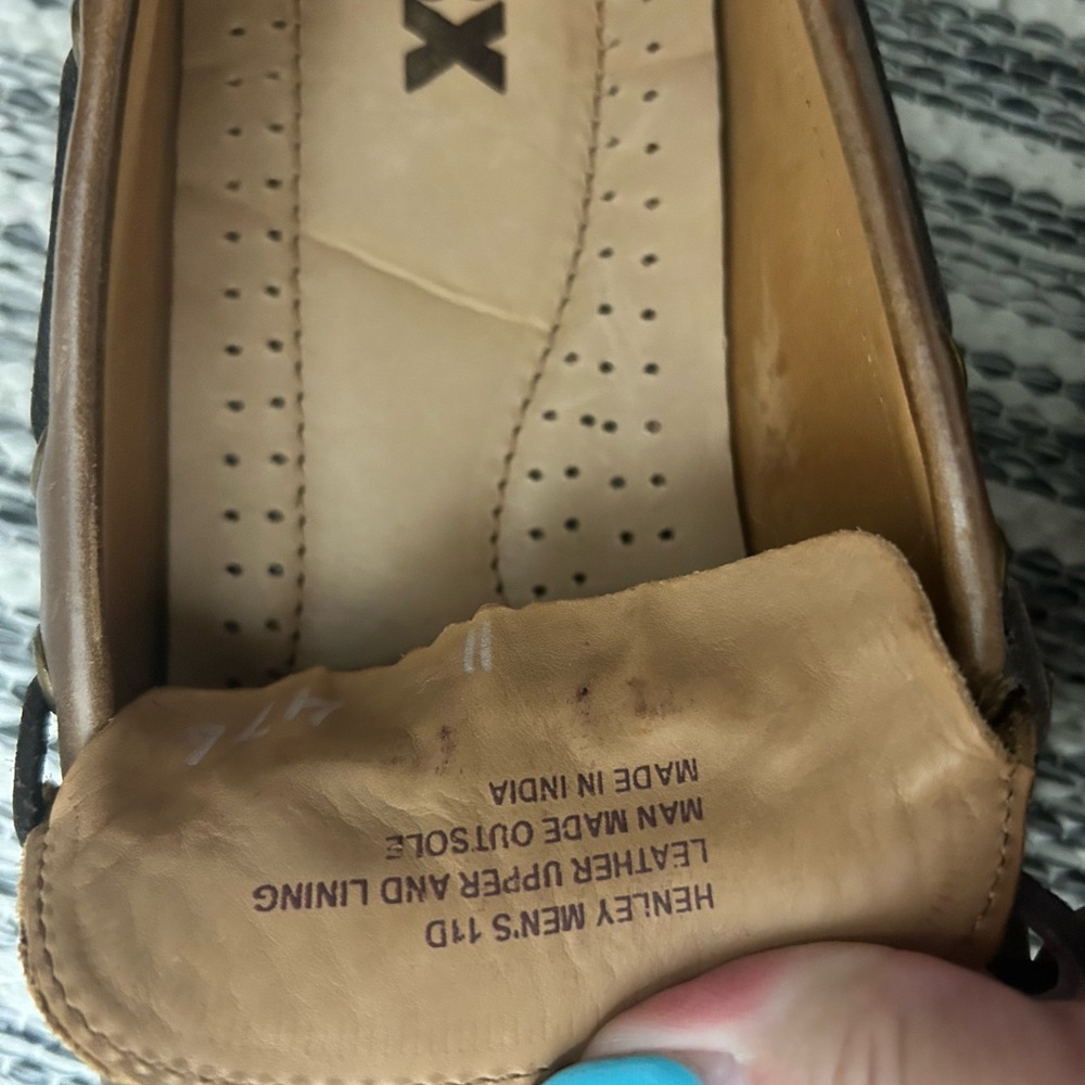 GBX Henley Brown Loafer‎ Slip On Leather Shoes Men's Size 11 D - Picture 4 of 4